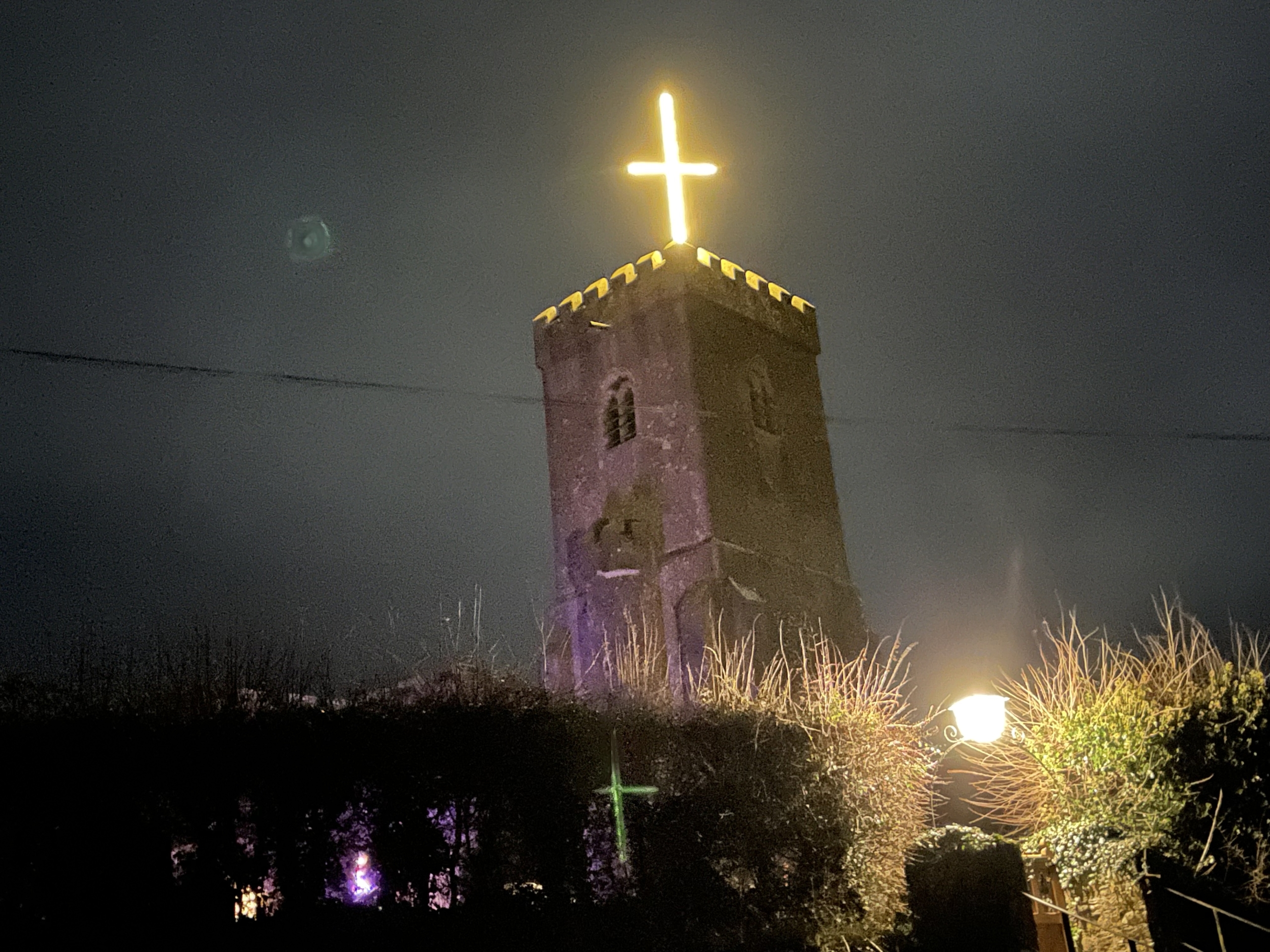 Image of East Portlemouth Church at night