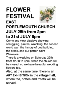 Textual poster describing the flower festival